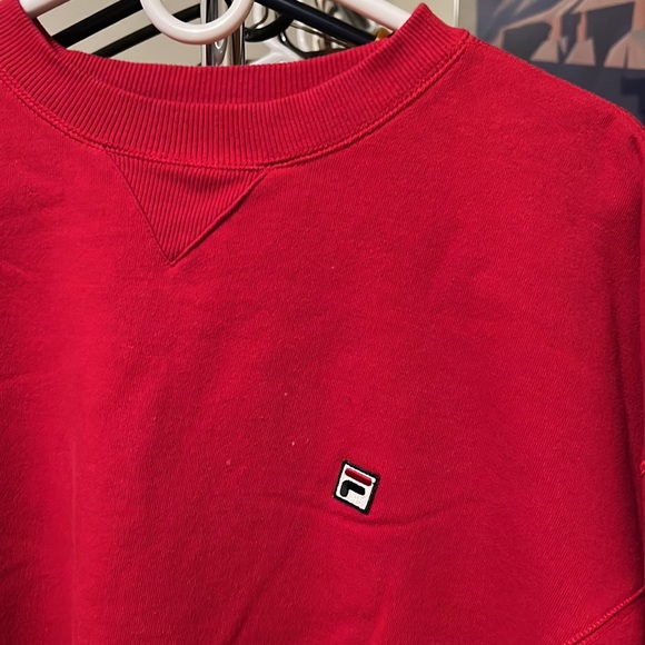 💫LIKE NEW💫 FILA red crewneck sweater - Picture 3 of 4